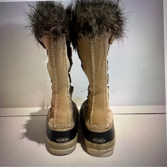 Sorel Women Joan Of Arctic Tall Brown Suede Waterproof Winter Snow Rain Size 8.5 - Picture 3 of 4